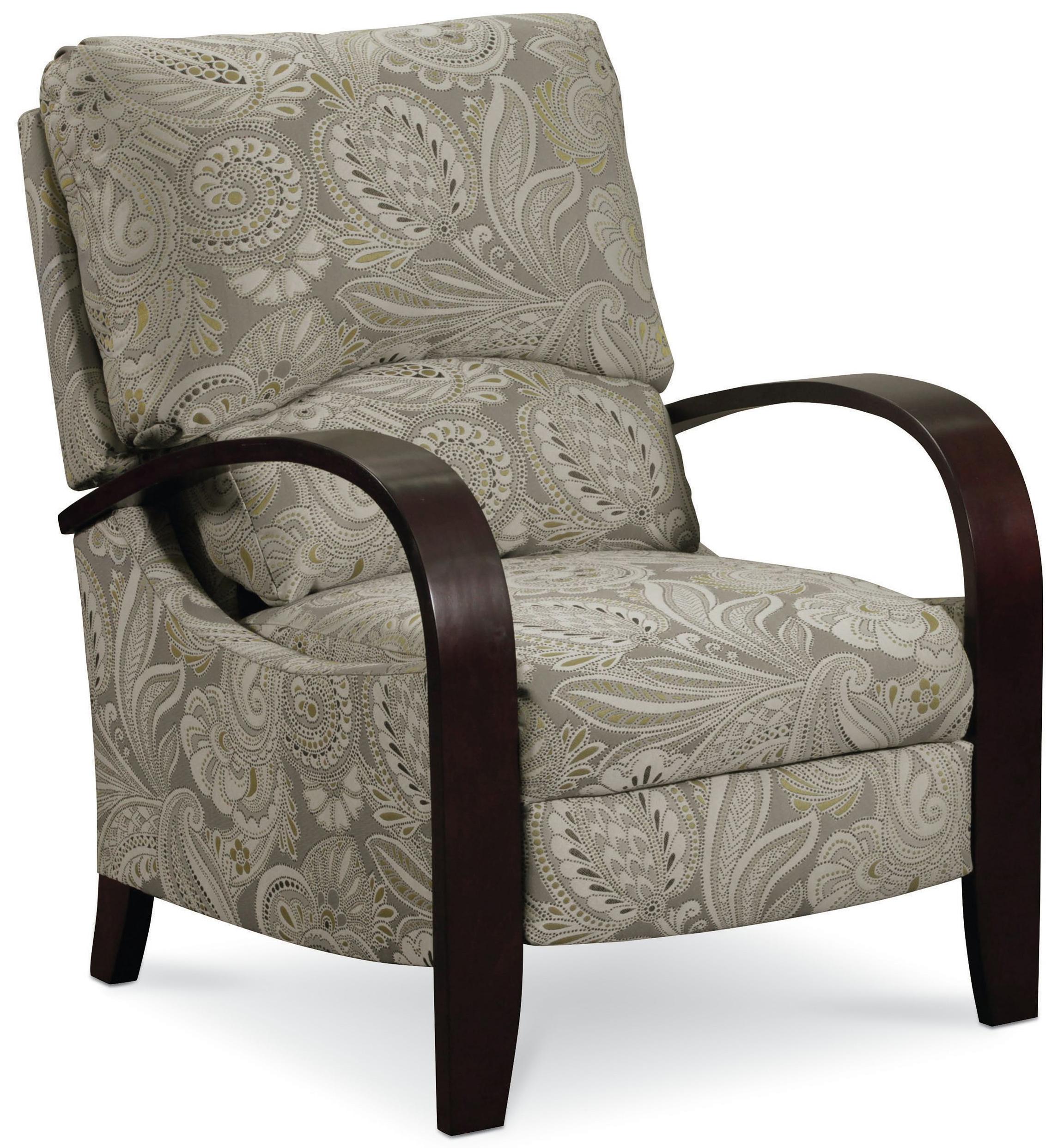 Lane Hi Leg Recliners Contemporary Julia Hileg Recliner with Bentwood